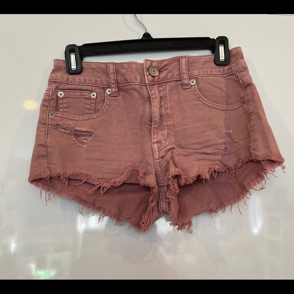 Pink American Eagle Outfitters Low Rise Shorts